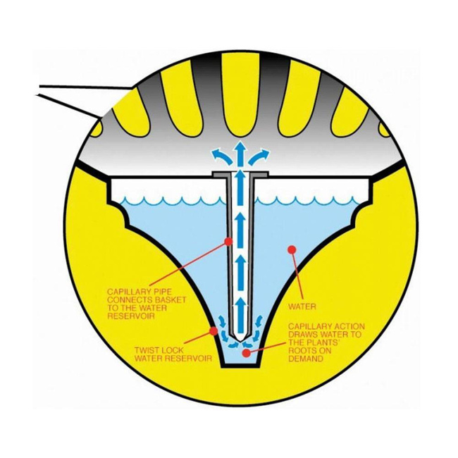 Kwietnik Wiszący Samodzielnie Pobierający Wodę - Garland
